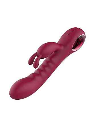 Вібратор кролик рельєфний Dream Toys Glam Rabbit Vibe, червоний Sex Aura Київ