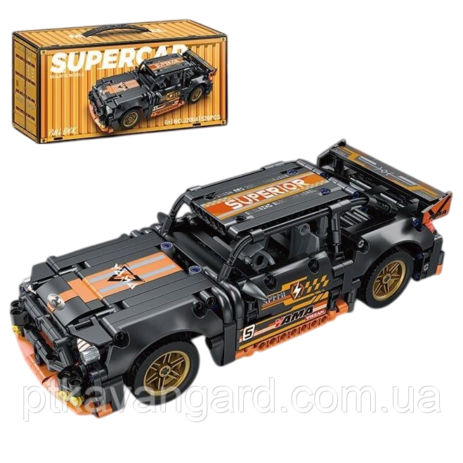 Конструктор машинка Мустанг суперкар в контейнере 520 деталей Technic J 2004 C чёрный Хмельницкий - изображение 1