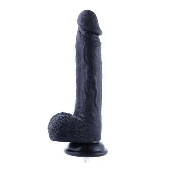 Фалоімітатор для секс-машин Hismith 8.3″ Silicone Dildo Black, система KlicLok, гнучкий стрижень Sex Aura Київ
