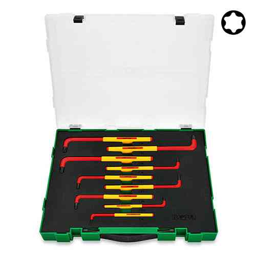 Набор ключей TORX диэлектрических VDE 9 ед. T10-T50 TOPTUL GZC0911 Одесса