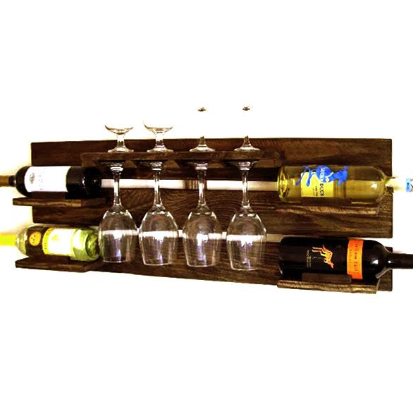 Настенная винная полка 