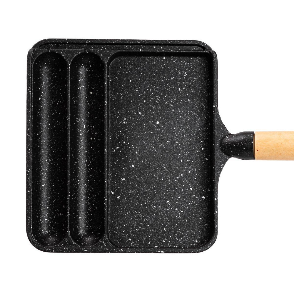 Прямоугольная сковорода на 3 секции с антипригарным покрытием Киев - изображение 6