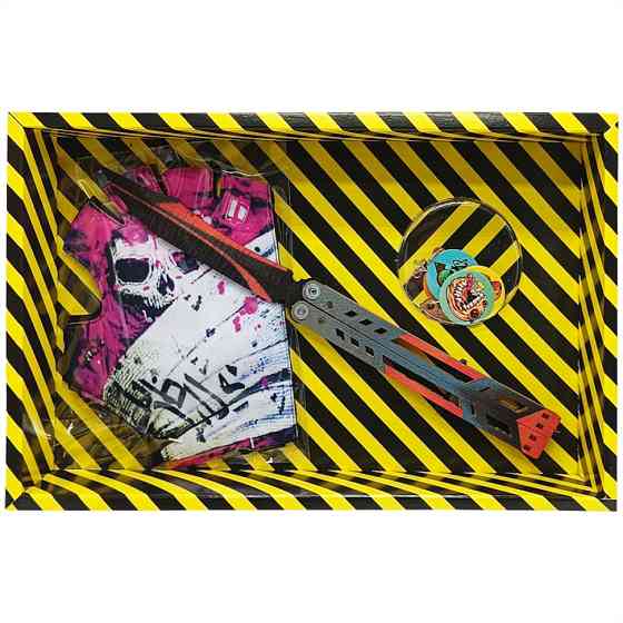 Сувенірні ножі дерев'яні набір BOX "Метелик BLACK WIDOW" BALW-B Вінниця