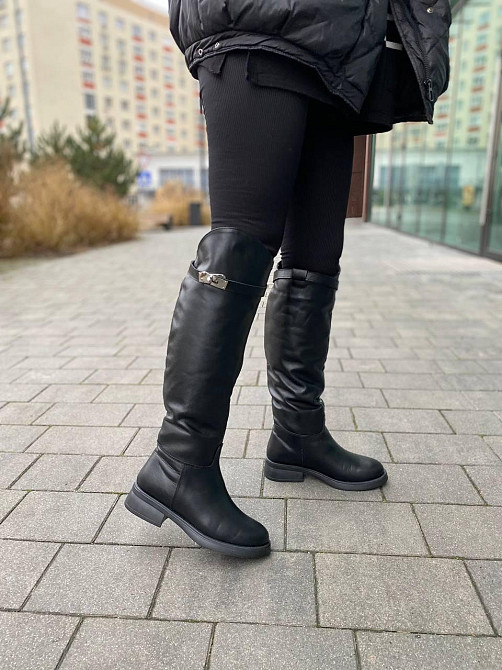 Чоботи жіночі EDAN 177 чорні (зима євро-хутро, шкіра натуральна) (6083) Коломия - фото 9