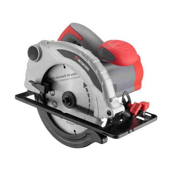 Пила дискова INTERTOOL DT-0613,1,3 кВт, 5000 об/хв, кут 90-45°, глибина розпилу 41/57 мм, диск 185×20 мм, Електрична пила Львів