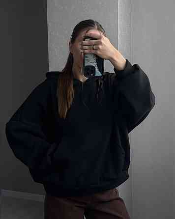 Жіноча стильна тепла худі оверсайз якісна трьохнитка на флісі Одеса