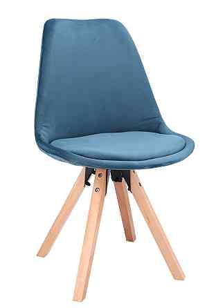 Стілець Saida Jumi у скандинавському стилі з дерев'яними ніжками аквамарин Київ