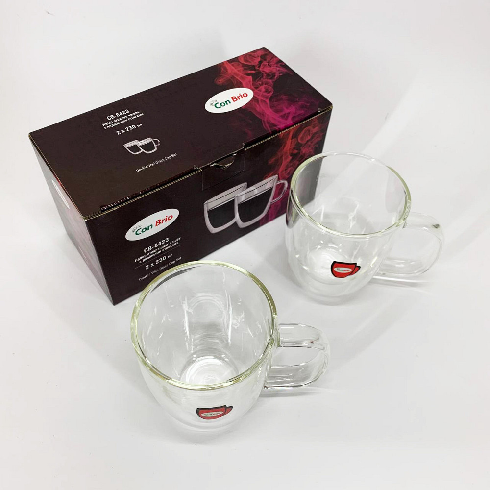 Набор чашек с двойным дном Con, Набор чашек для кофе с двойным дном Кружка RJ-36 Львов - изображение 3