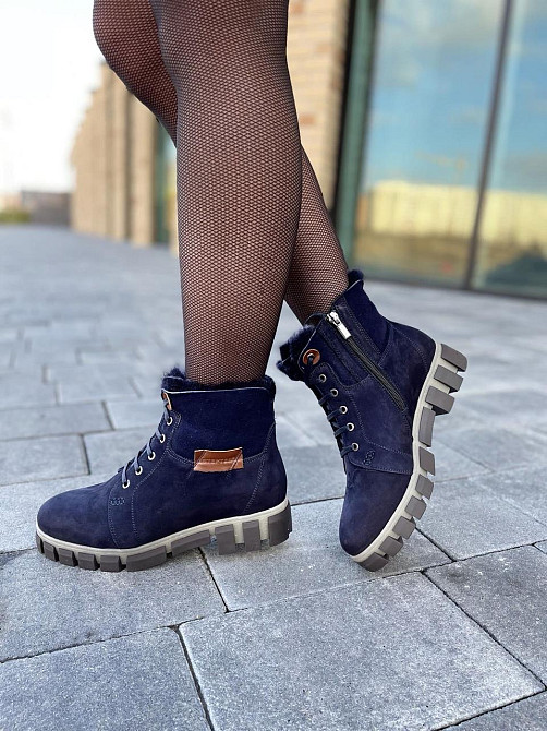 Stepter Черевики жіночі Stepter сині нубук з натуральною шерстю зимові 38р. 40р. (2218) Коломыя - изображение 10