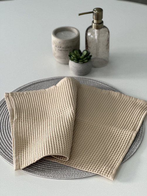 Вафельний рушник Ideal Textile 40х60 см 240 г/м2 (56860817) Бежевий Чернівці - фото 1