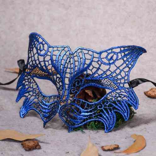 Маска маскарада для обличчя 22 на 11 см синій Київ