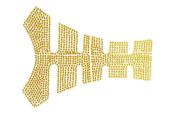 Наклейка на бак (20x16см, стразы золото) Мукачево