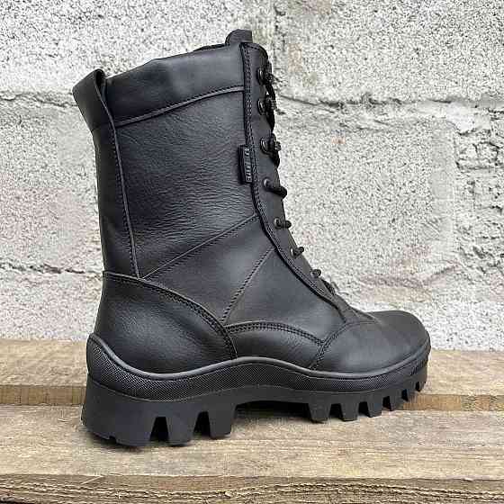 Військові чоловічі берці демісезонні чорні ,міцні шкіряні тактичні берці прошити та проклеєні Львів