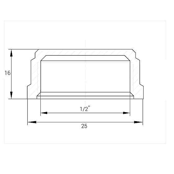 Заглушка 1/2″В никелированная под пломбу NC301P OPTIMUM Киев