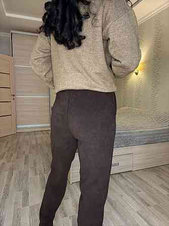 Женские утепленные брюки мом из вельвета на плотном флисе Шоколад, 46/48 Одесса