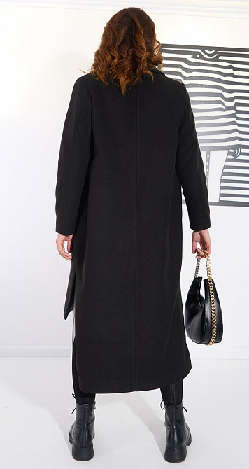 Стильное черное пальто (50) Киев - изображение 6