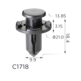 Натискна кліпса Subaru — 90914-0007, 909140007, SU00302984, 11408 Ковель - фото 2