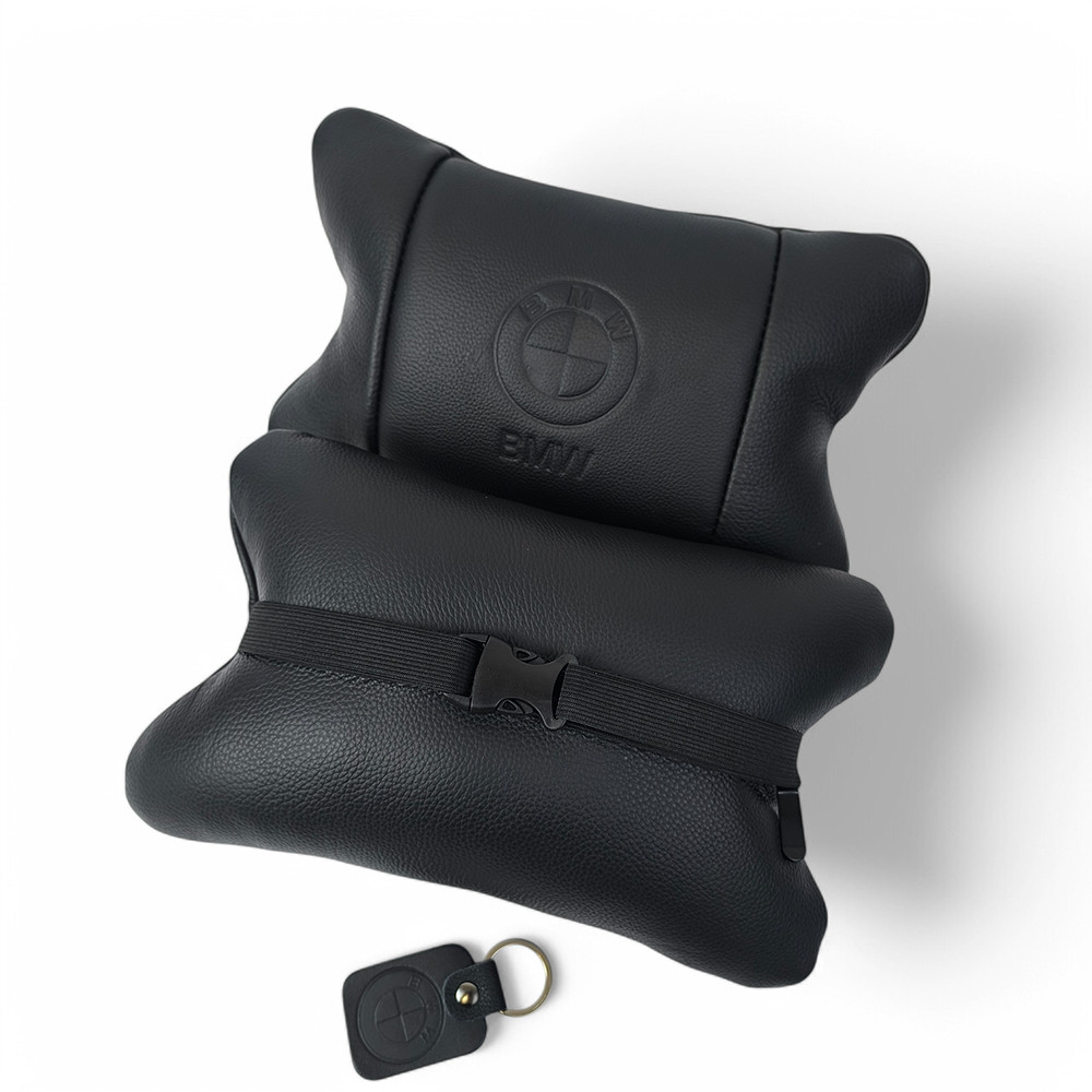 Автомобільна подушка для шиї з лого BMW, Практична автомобільна подушка на підголівник UG-61 Львів - фото 15