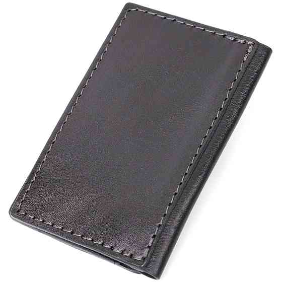 Картхолдер унісекс з тримачем для Apple AirTag з натуральної шкіри GRANDE PELLE 11607 Чорний Київ