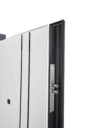 Двери входные, квартирные ABWEHR. Модель 550/551 LORENA Цвет  Антрацит серый/ Белый супермат 960 Киев