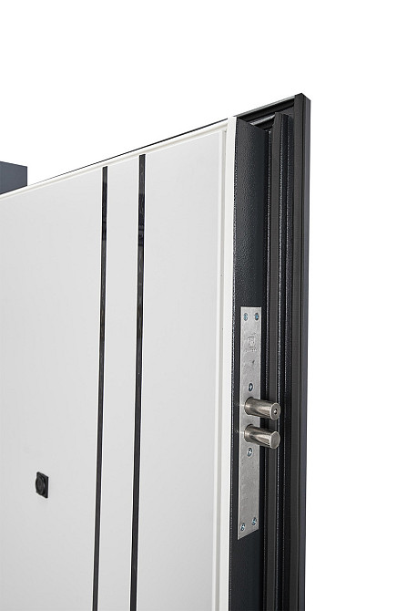 Двери входные, квартирные ABWEHR. Модель 550/551 LORENA Цвет  Антрацит серый/ Белый супермат 960 Киев - изображение 4