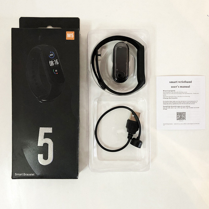 Фітнес браслет Smart Watch M5 Band Classic Black смарт годинник-трекер. Колір: чорний GM-14 Київ - фото 5