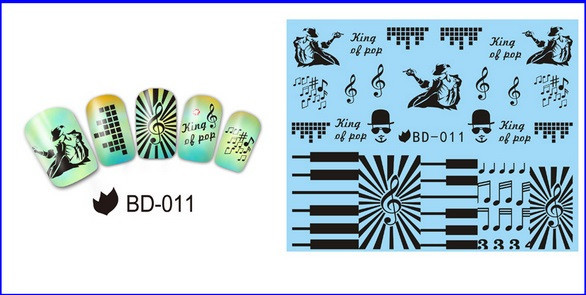 Наклейки для нігтів з нотами BD-011 Київ - фото 1