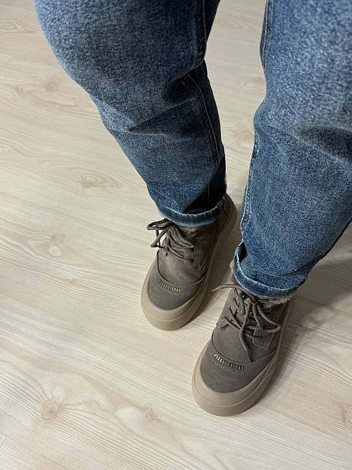 Черевики жіночі Hengji 677-3 замшеві високі кеди на хутрі бежеві, 38, 24 см Київ - фото 8