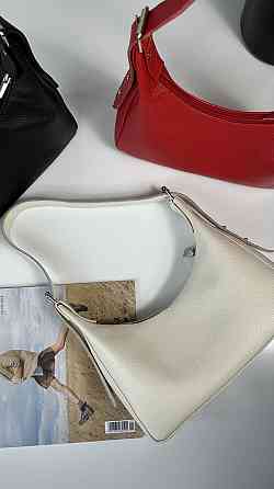 Женская кожаная сумочка, Стильная сумка из натуральной кожи, Маленькая бежевая сумка на плечеMasterSem Киев