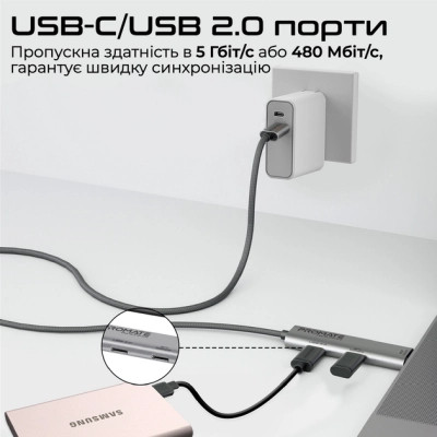 Дата кабель USB-C to USB-C portlink-c3.black Promate (portlink-c3.black) Винница - изображение 5