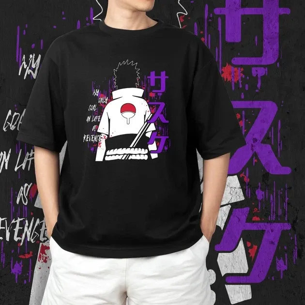 Футболка для подростка мальчика с принтом Наруто Саске Учіха Размер 160 Anime10281 Днепр - изображение 4