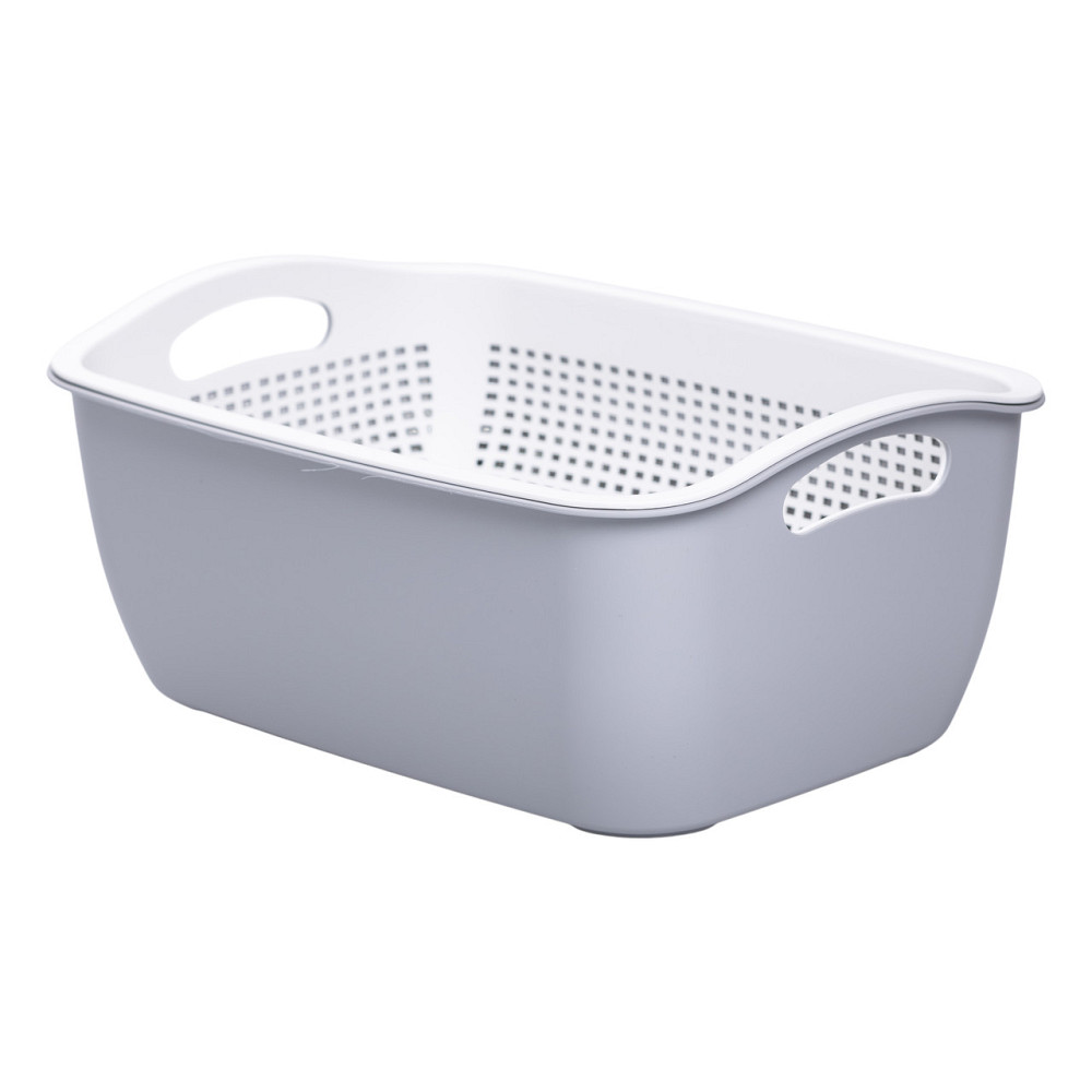 Yiwu Кошик-друшлак 2 в 1 для миття овочів, фруктів і зелені 32×23×13 (см) Сірий HP-45-5G Коломыя - изображение 1