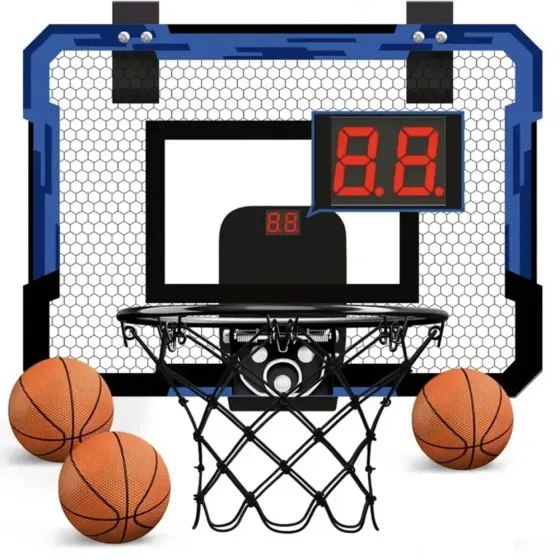 Баскетбольное кольцо с электронным табло / Детский набор для баскетбола Мяч и Щит с кольцом со звуковыми эффектами Коломыя