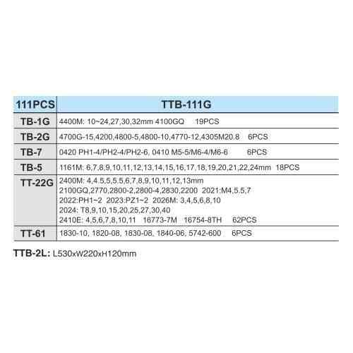 Набір інструмента 111 предметів (TTB-111G) HANS Одеса