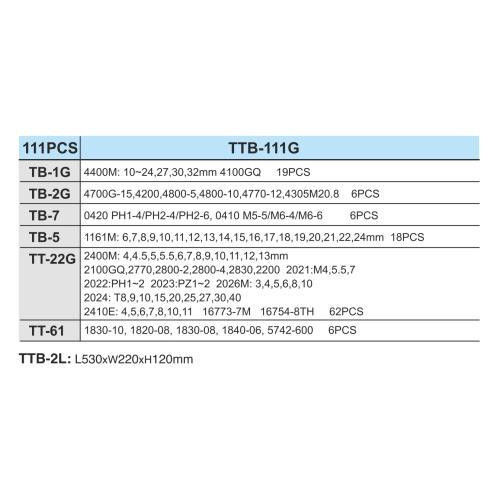 Набір інструмента 111 предметів (TTB-111G) HANS Одеса - фото 3