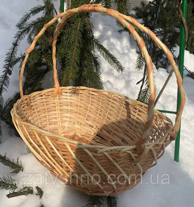 Корзина плетеная с ручкой Киев - изображение 3