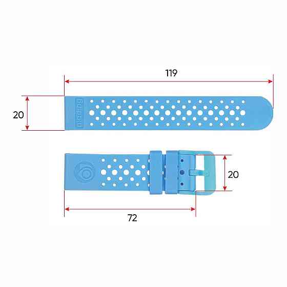 Ремінець для смарт-годинника ALDT7 Blue SBR Київ
