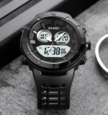 Часы мужские наручные спортивные Skmei 2014 (Черный с белым) Киев