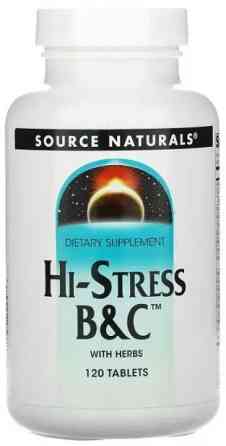Комплекс для нервової системи Source Naturals Hi-Stress B&C 120 таблеток Київ
