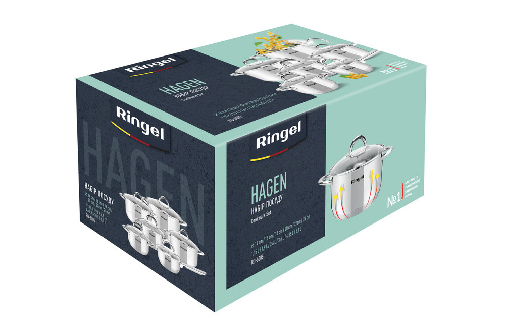 Набір посуду Ringel Hagen, 12 предметів (6533638) Київ - фото 3