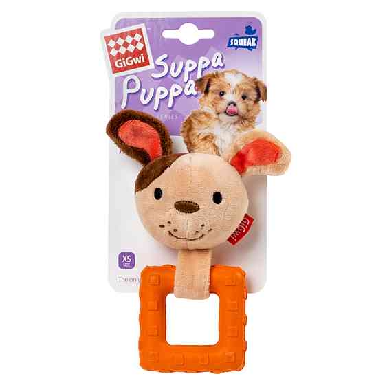 Игрушка для собак Собачка с пищалкой GiGwi Suppa Puppa, текстиль, резина, 15 см Киев