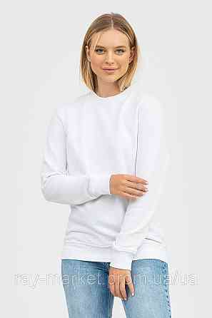 Свитшот базовый утепленный Ray Basic женский белый (U0301W-White) Киев