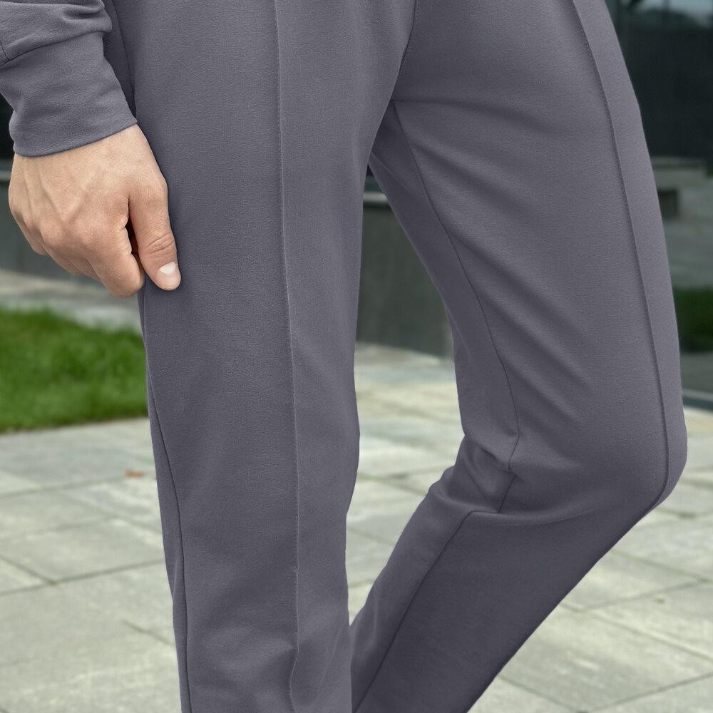 Темно-сірий спортивний костюм для чоловіків. Комплект штани і кофта сірий Pobedov Alpha Київ - фото 4