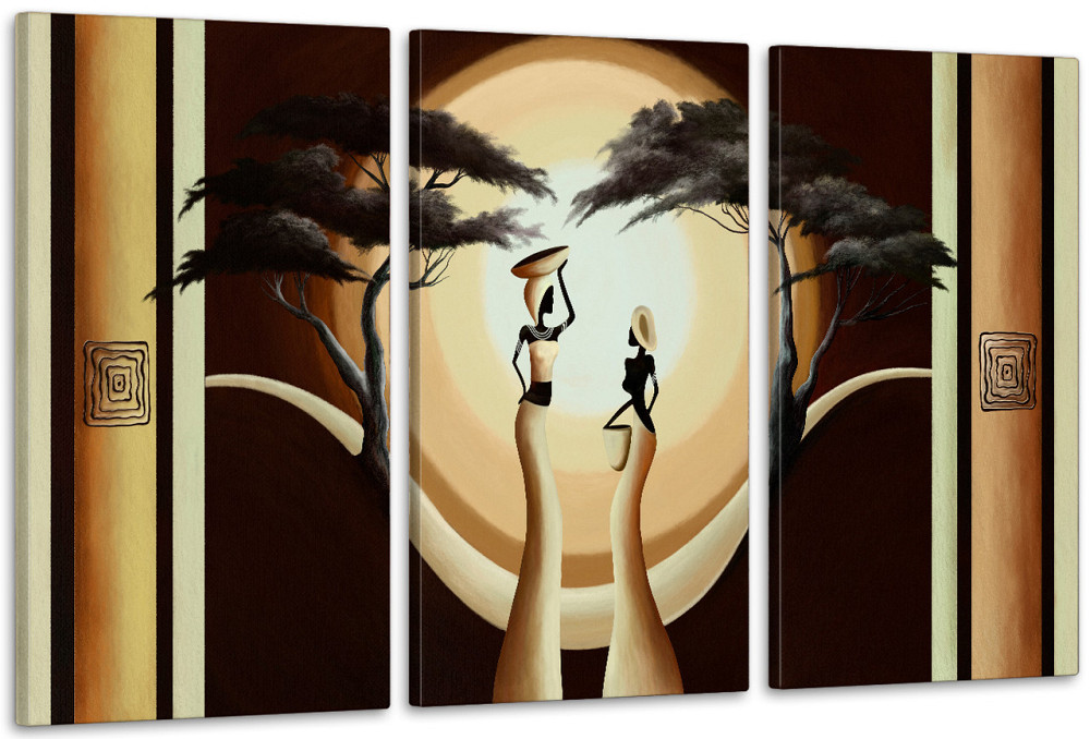 Модульная картина в гостиную / спальню   Африканський колорит    ART-270_3A 100х150 см Киев - изображение 1