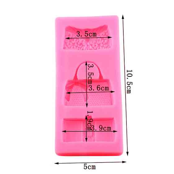 Молд силиконовый Сумки 105 на 50 мм розовый Киев
