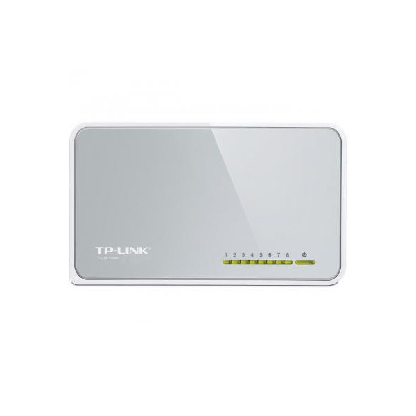 Комутатор TP-Link TL-SF1008D, 8-port 10/100M mini Desktop Switch, 8 10/100M RJ45 ports, Plastic case Киев - изображение 2