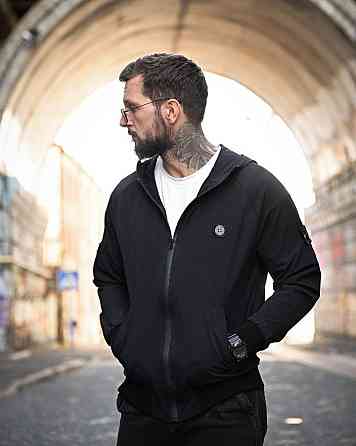 Городская Ветровка Stone island карман black 4 ДЛ7035 Киев