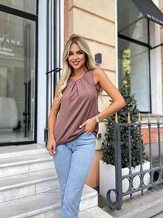 Жіноча літня блуза "Shimmy"оптом | Норма і батал | Розпродаж моделі Шоколадний, 42-44 Київ