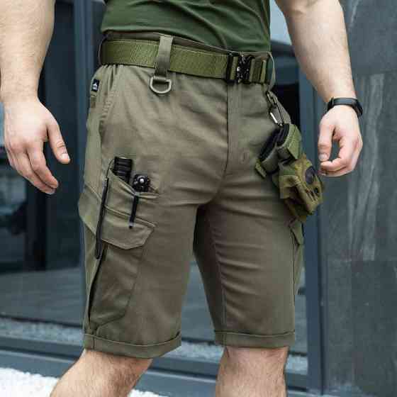 Тактичні шорти чоловічі армійські, військові шорти Pobedov Tactical B2 хакі Одеса