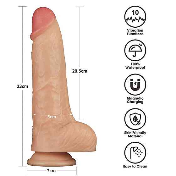 Реалістичний вібратор - Vibrating Power Basics Cock 9" Sex Aura Київ